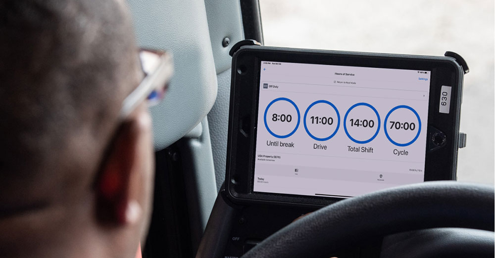 ELD unit on dashboard
