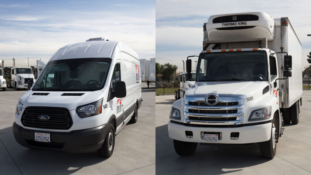 Side by side of Reefer Van and Reefer Truck