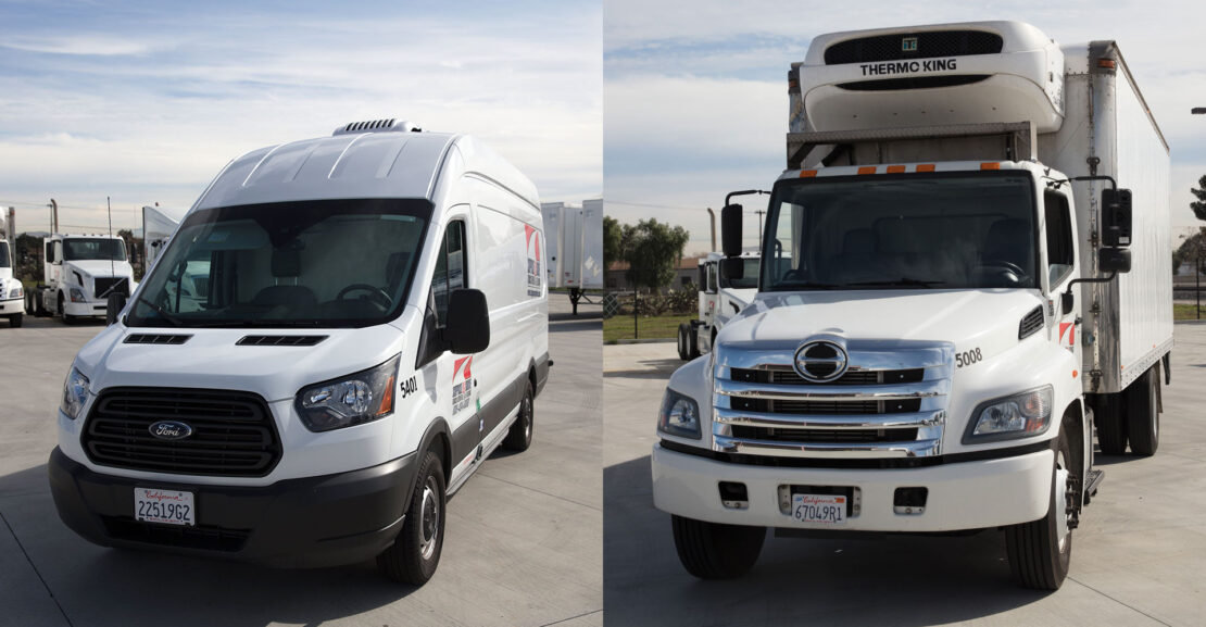 Side by side of Reefer Van and Reefer Truck