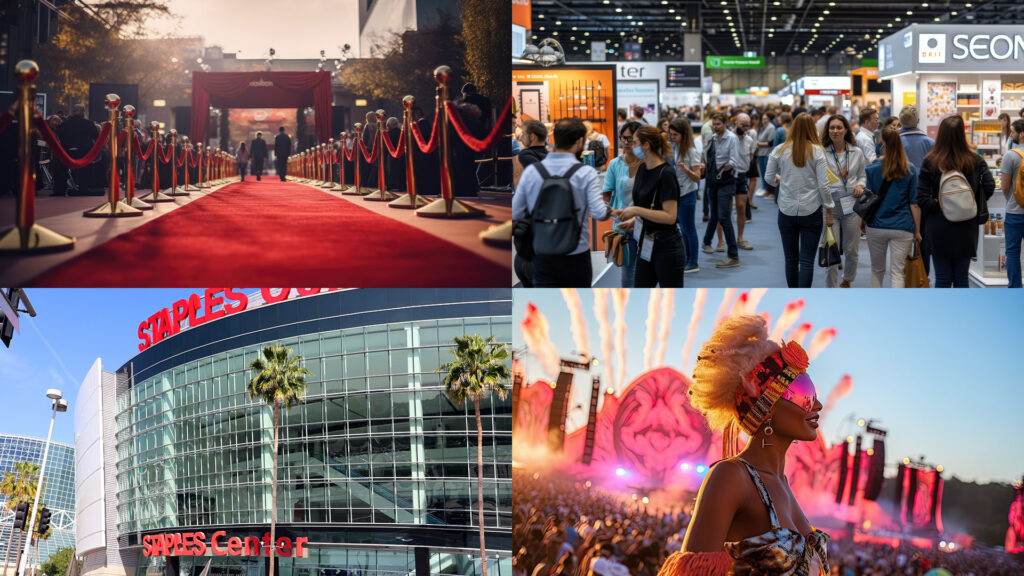 Gird of various Southern California events, including Coachella, trade shows, the Academy Awards, etc.