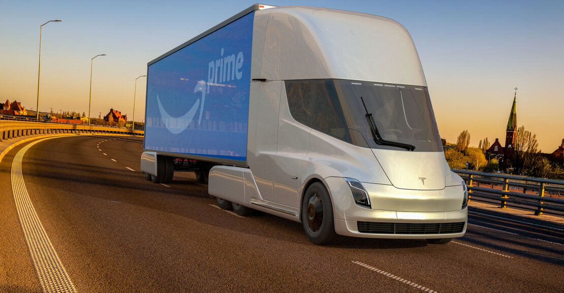 Tesla semi on highway