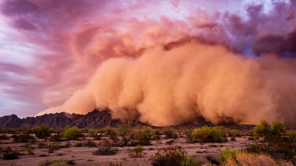 Dust storm in Arizona